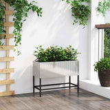 Raised Garden Planter Silver 60 x 26 x 45 cm Stainless steel