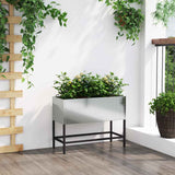 Raised Garden Planter Silver 60 x 26 x 45 cm Galvanised Steel