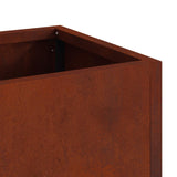 Raised Garden Planter Rusty 60 x 26 x 45 cm Weathering Steel