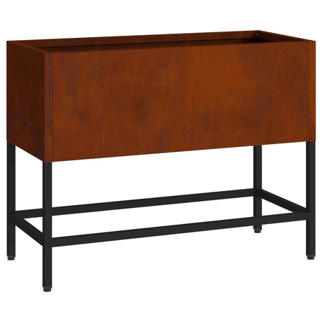 Raised Garden Planter Rusty 60 x 26 x 45 cm Weathering Steel