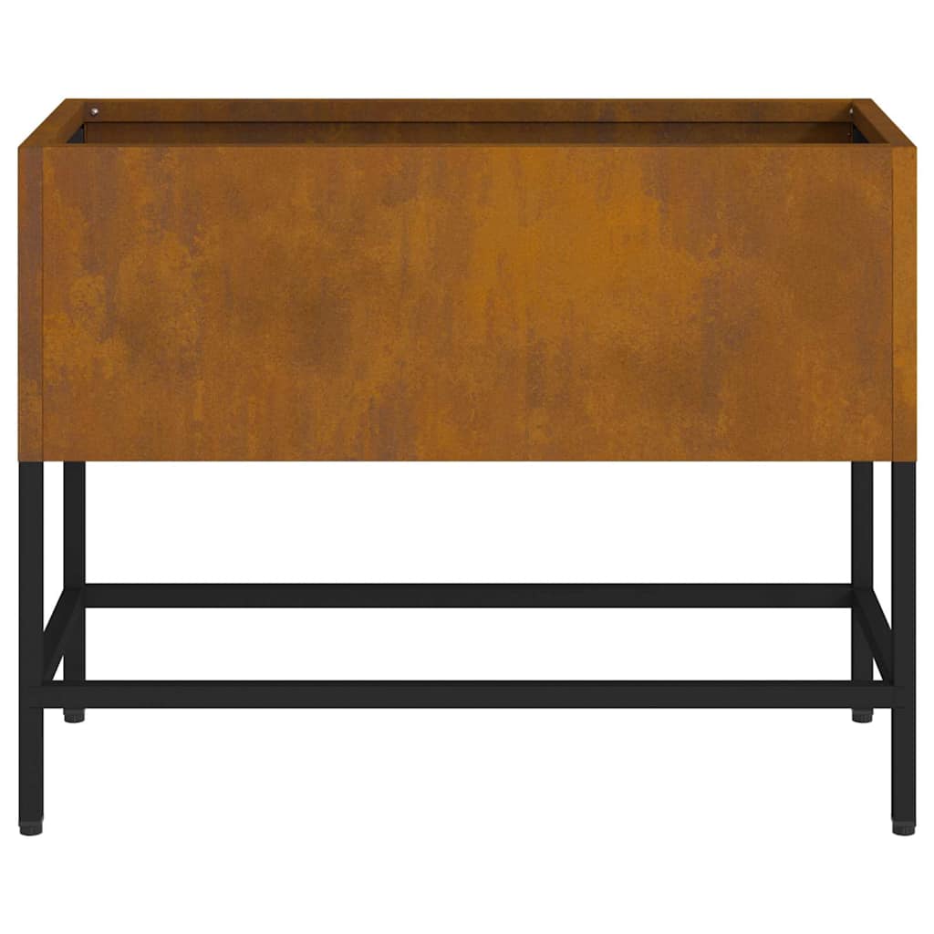 Raised Garden Planter Rusty 60 x 26 x 45 cm Weathering Steel