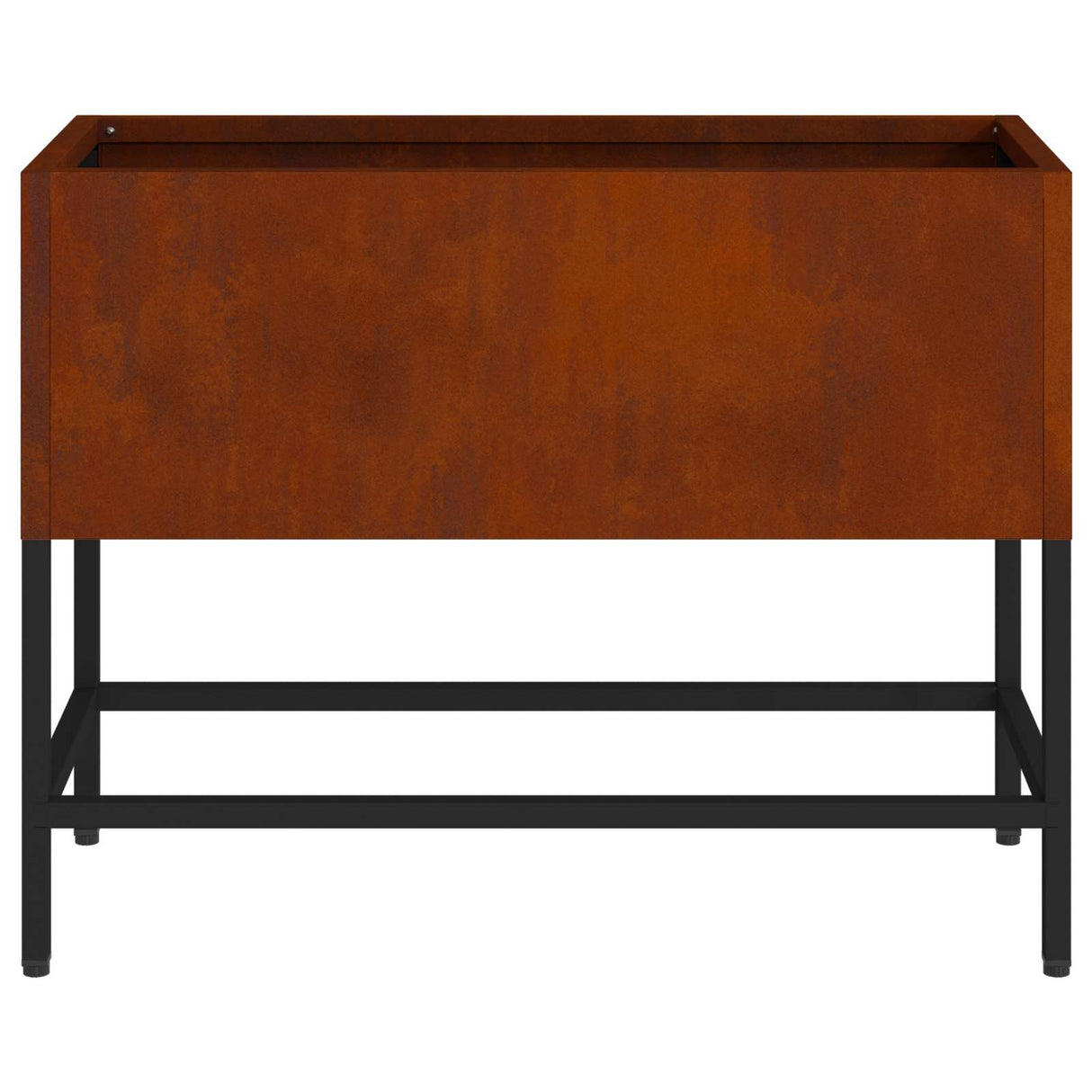 Raised Garden Planter Rusty 60 x 26 x 45 cm Weathering Steel
