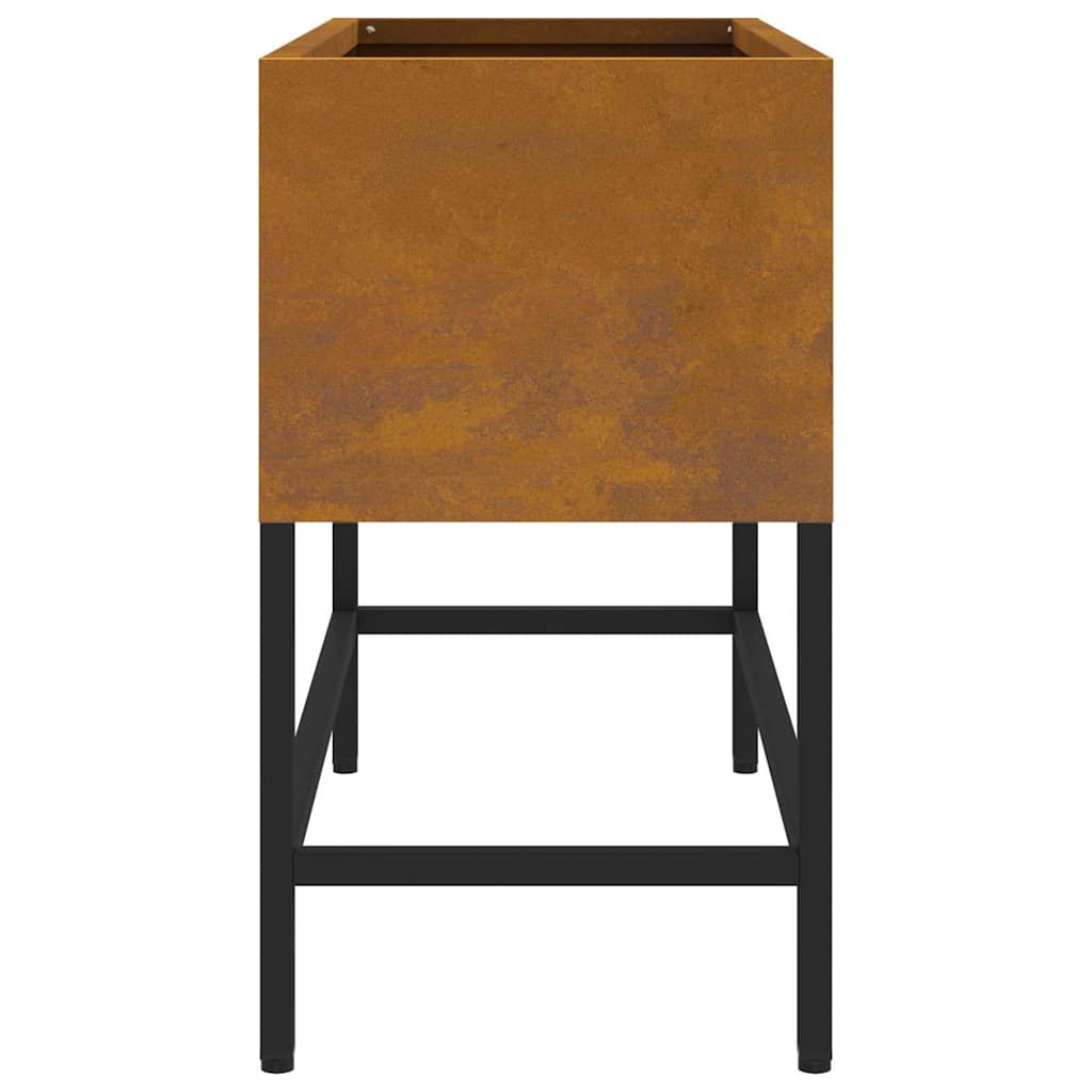 Raised Garden Planter Rusty 60 x 26 x 45 cm Weathering Steel