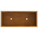 Raised Garden Planter Rusty 60 x 26 x 45 cm Weathering Steel