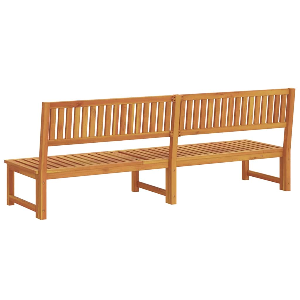Sun Lounger Reclining Brown 200 x 57 x 75cm Solid Acacia wood