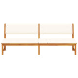Sun Lounger Reclining Brown 200 x 57 x 75cm Solid Acacia wood