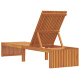 Sun Lounger Reclining Brown 200 x 55 x 94cm Solid Acacia wood
