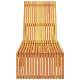 Sun Lounger Reclining Brown 200 x 55 x 94cm Solid Acacia wood