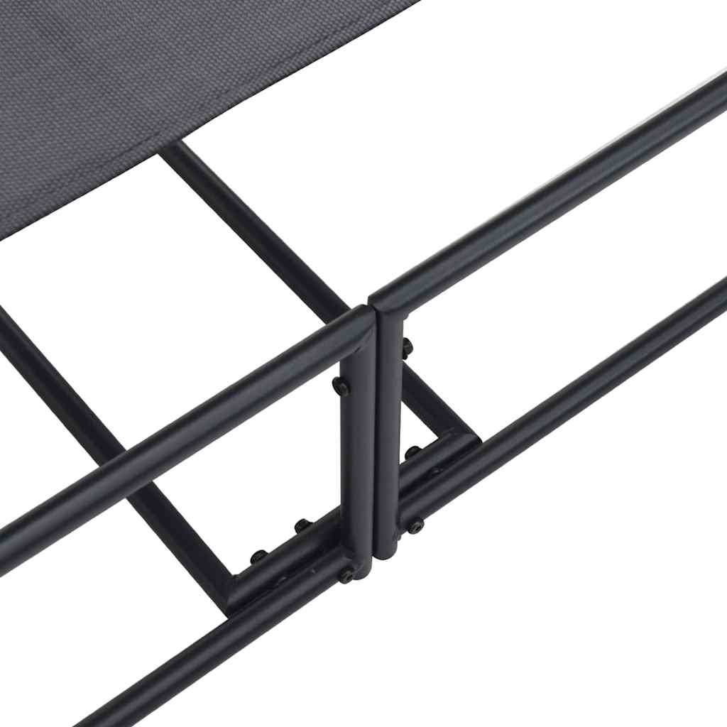 Sunbed Anthracite 200 x 74 x 73 cm Textilene, Steel