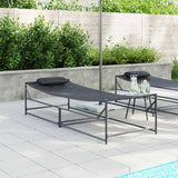 Sunbed Anthracite 200 x 74 x 73 cm Textilene, Steel