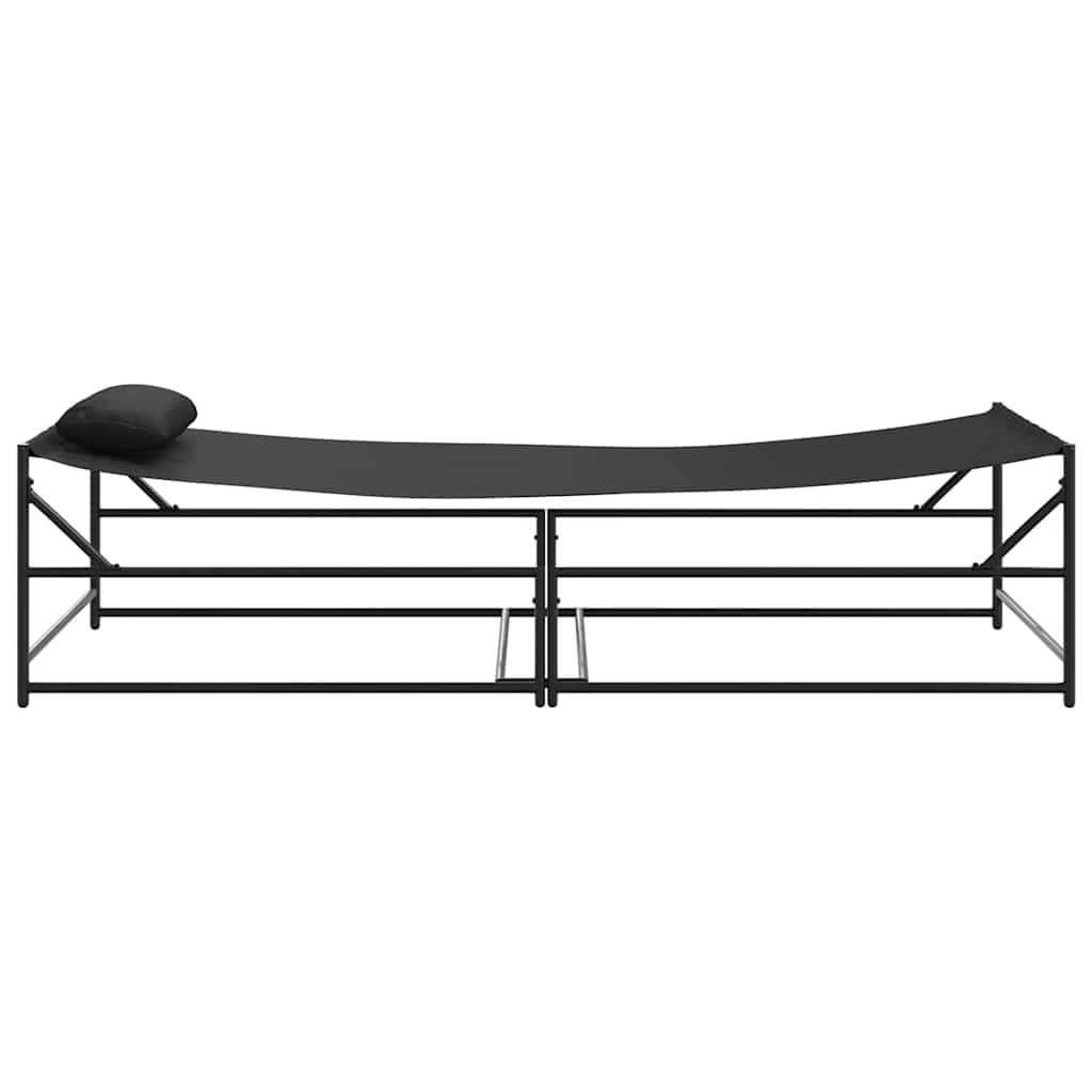 Sunbed Anthracite 200 x 74 x 73 cm Textilene, Steel