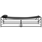 Sunbed Anthracite 200 x 74 x 73 cm Textilene, Steel