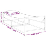 Sunbed Anthracite 200 x 74 x 73 cm Textilene, Steel