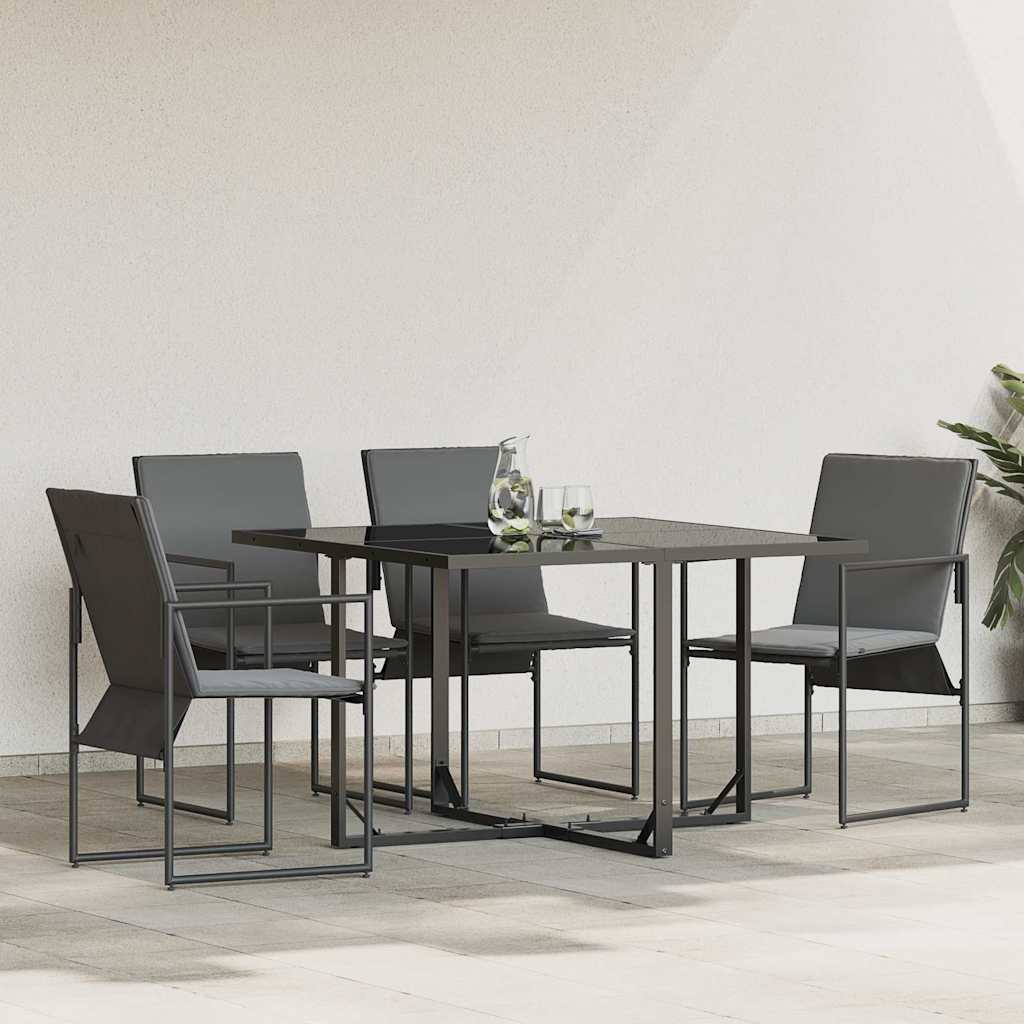 Garden Chairs 4 pcs Black and anthracite 50.5 x 59 x 81.5 cm