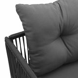 Garden Chairs 4 pcs Black and anthracite 50.5 x 53.5 x 63.5 cm