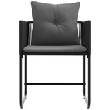 Garden Chairs 4 pcs Black and anthracite 50.5 x 53.5 x 63.5 cm
