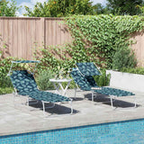 Sun Lounger Folding 2-person 2 pcs Green 58 x 188 x 77cm Fabric