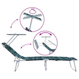Sun Lounger Folding 2-person 2 pcs Green 58 x 188 x 77cm Fabric
