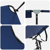 Folding Sun Lounger Folding Blue 56 x 190 x 81cm Fabric