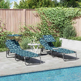 Folding Sun Lounger Folding 2 pcs Green 56 x 190 x 81cm Fabric