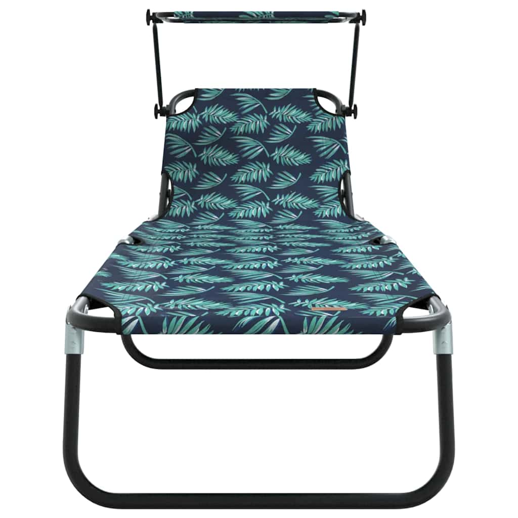 Folding Sun Lounger Folding 2 pcs Green 56 x 190 x 81cm Fabric