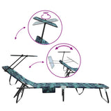 Folding Sun Lounger Folding 2 pcs Green 56 x 190 x 81cm Fabric