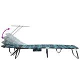 Folding Sun Lounger Folding 2 pcs Green 56 x 190 x 81cm Fabric
