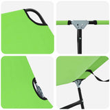 Folding Sun Lounger Folding Green 56 x 189 x 87cm Fabric