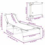 Folding Sun Lounger Folding Green 56 x 189 x 87cm Fabric