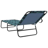 Folding Sun Lounger Folding Green 56 x 189 x 87cm Fabric