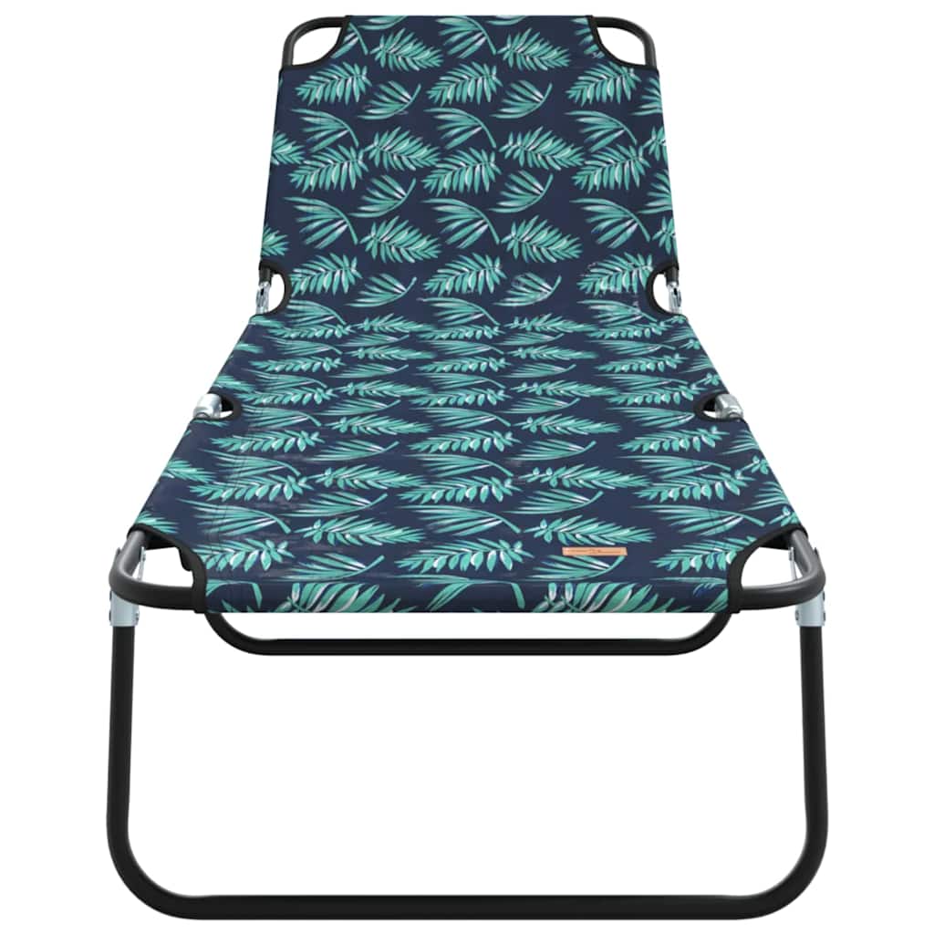 Folding Sun Lounger Folding Green 56 x 189 x 87cm Fabric