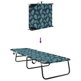 Folding Sun Lounger Folding Green 56 x 189 x 87cm Fabric