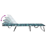 Folding Sun Lounger Folding Green 56 x 189 x 87cm Fabric