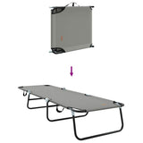 Folding Sun Lounger Folding 2 pcs Grey 56 x 189 x 87cm Fabric