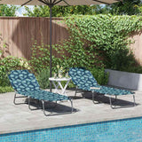 Folding Sun Lounger Folding 2 pcs Green 56 x 189 x 87cm Fabric