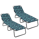 Folding Sun Lounger Folding 2 pcs Green 56 x 189 x 87cm Fabric