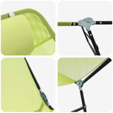 Folding Sun Lounger Folding Green 182 x 55 x 85.5cm Metal