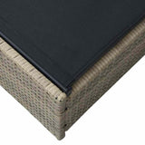 Sun Lounger Reclining Beige 60 x 200 x 27cm Poly Rattan