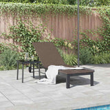 Sunbed 1-person Brown 60 x 200 x 27cm Poly Rattan