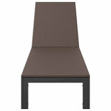 Sunbed 1-person Brown 60 x 200 x 27cm Poly Rattan