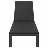 Sunbed 1-person Black 60 x 200 x 27cm Poly Rattan