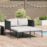 Sunbed with Cushion Anthracite 115 x 153 x 69.5cm Steel