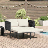 Sunbed with Cushion Anthracite 115 x 153 x 69.5cm Steel