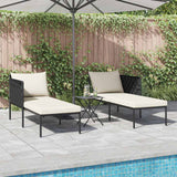 Sunbed with Cushion Anthracite 115 x 153 x 69.5cm Steel