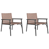 Garden Chair 2 pcs Black 79 x 56 x 73.5cm Poly Rattan