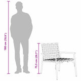 Garden Chair 2 pcs Black 79 x 56 x 73.5cm Poly Rattan