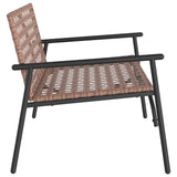 Garden Chair Black 113 x 79 x 75cm Poly Rattan