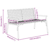 Garden Chair Black 113 x 79 x 75cm Poly Rattan