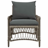 Garden Chair Grey 60 x 70 x 78cm Poly Rattan