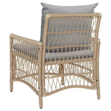 Garden Chair Beige 60 x 70 x 78cm Poly Rattan